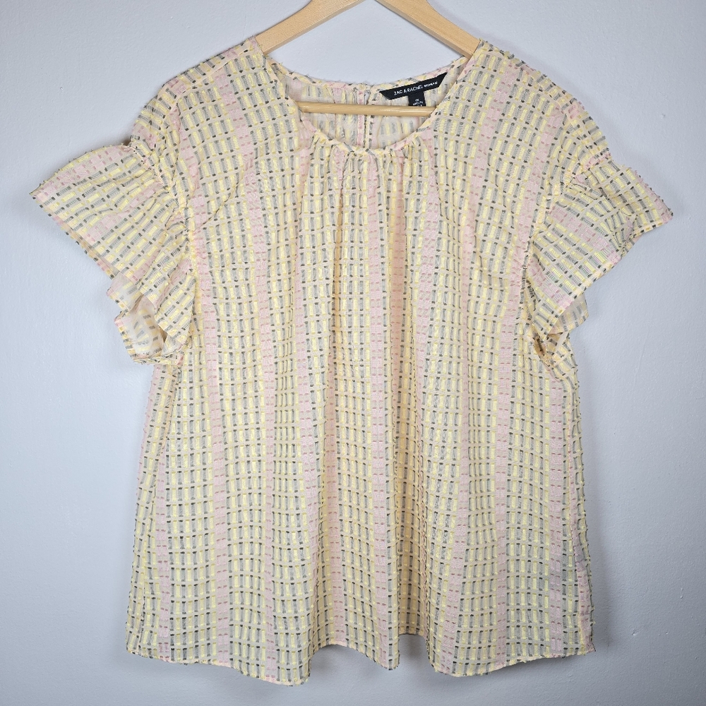 Zac & Rachel Puff Sleeve Eyelash Hair Top Short Sleeve Cottagecore Fairy Pastel
